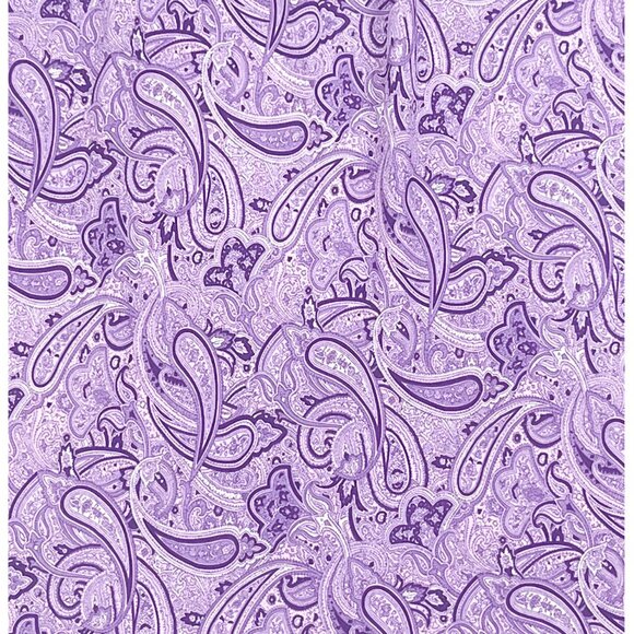 Y2K Slip Skirt | Vintage Purple Paisley Patterned Knee Length Floaty Skirt - Picture 2 of 6